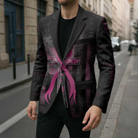 Personalized American Breast Cancer Blazer Hope And Cure Cross - Wonder Print Shop