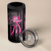 Personalized American Breast Cancer 4 in 1 Can Cooler Tumbler Hope And Cure Cross - Wonder Print Shop