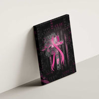American Breast Cancer Canvas Wall Art Hope And Cure Cross - Wonder Print Shop