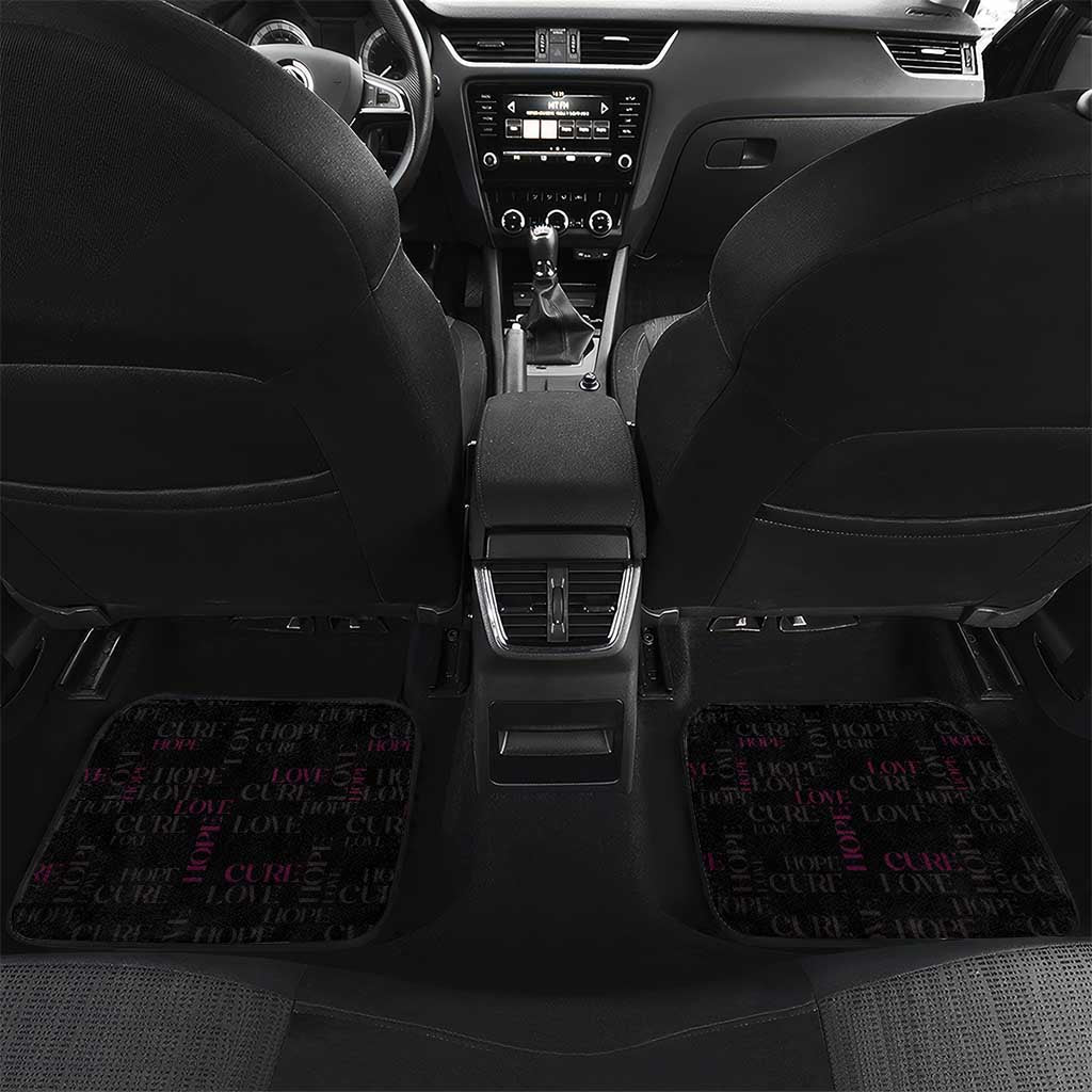 Personalized American Breast Cancer Car Mats Hope And Cure Cross - Wonder Print Shop