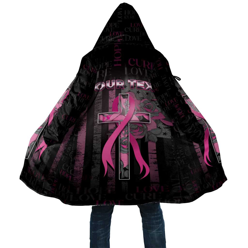 Personalized American Breast Cancer Cloak Hope And Cure Cross - Wonder Print Shop