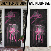 Personalized American Breast Cancer Door Cover Hope And Cure Cross - Wonder Print Shop