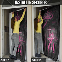 Personalized American Breast Cancer Door Cover Hope And Cure Cross - Wonder Print Shop
