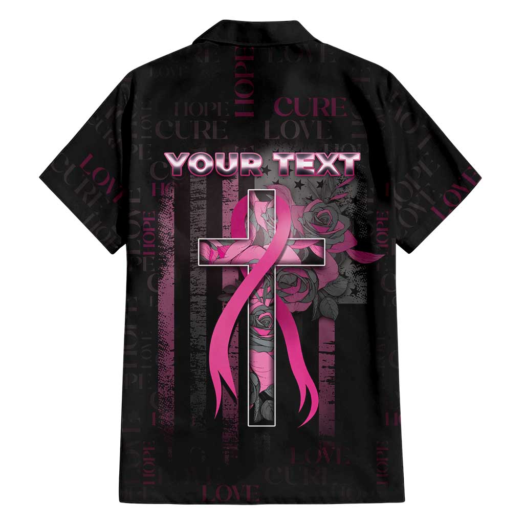 Personalized American Breast Cancer Family Matching Mermaid Dress and Hawaiian Shirt Hope And Cure Cross - Wonder Print Shop