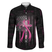 Personalized American Breast Cancer Family Matching Mermaid Dress and Hawaiian Shirt Hope And Cure Cross - Wonder Print Shop