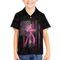 Personalized American Breast Cancer Family Matching Mermaid Dress and Hawaiian Shirt Hope And Cure Cross - Wonder Print Shop