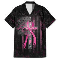 Personalized American Breast Cancer Family Matching Off The Shoulder Long Sleeve Dress and Hawaiian Shirt Hope And Cure Cross - Wonder Print Shop