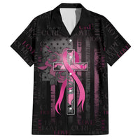Personalized American Breast Cancer Hawaiian Shirt Hope And Cure Cross - Wonder Print Shop