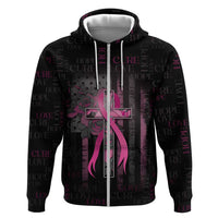 Personalized American Breast Cancer Hoodie Hope And Cure Cross - Wonder Print Shop