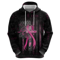 Personalized American Breast Cancer Hoodie Hope And Cure Cross - Wonder Print Shop