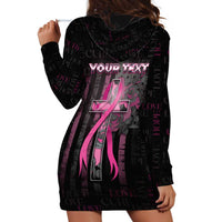 Personalized American Breast Cancer Hoodie Dress Hope And Cure Cross - Wonder Print Shop