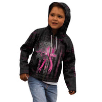 Personalized American Breast Cancer Kid Hoodie Hope And Cure Cross - Wonder Print Shop