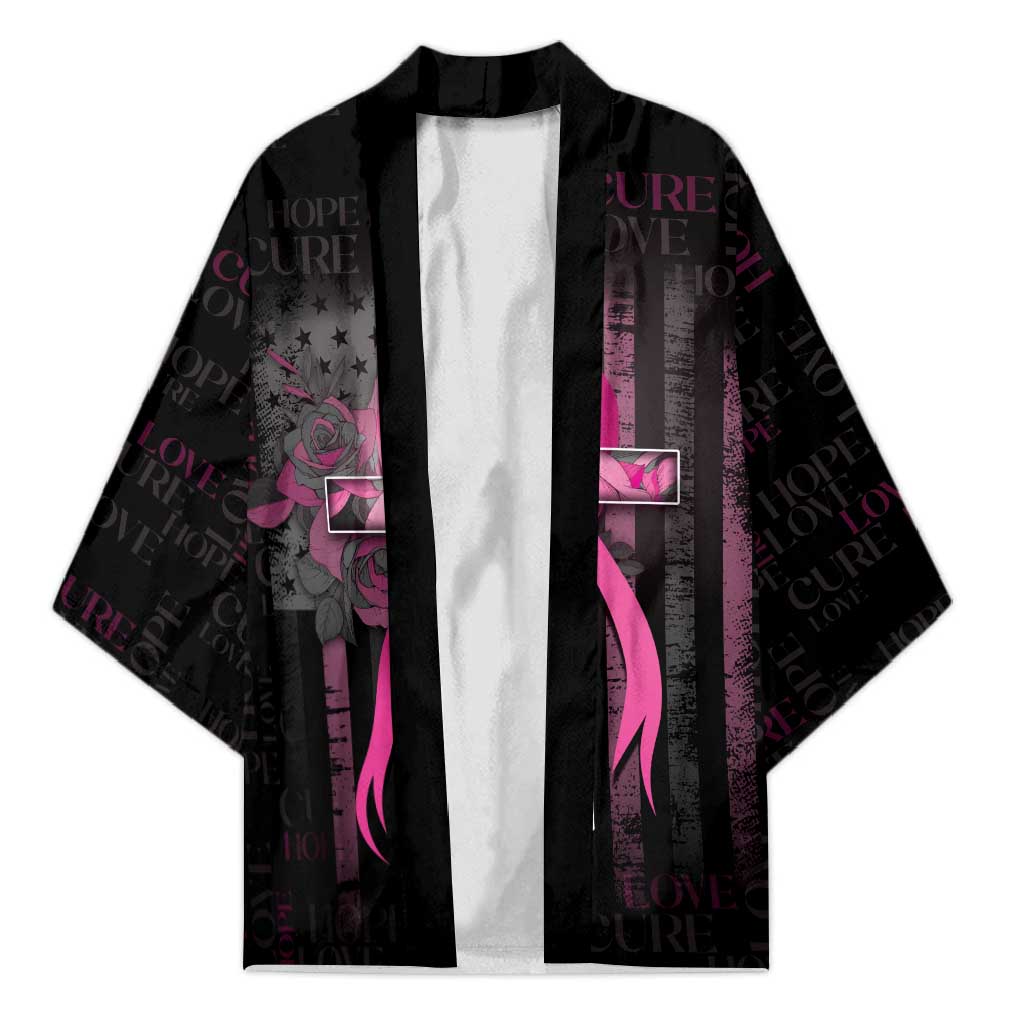 Personalized American Breast Cancer Kimono Hope And Cure Cross - Wonder Print Shop