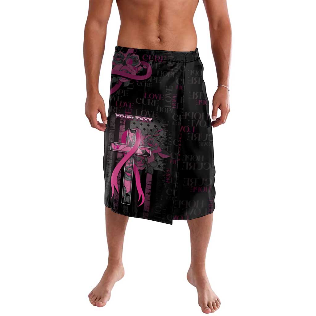 Personalized American Breast Cancer Lavalava Hope And Cure Cross - Wonder Print Shop