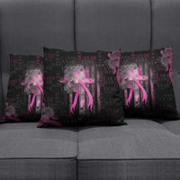 American Breast Cancer Pillow Cover Hope And Cure Cross - Wonder Print Shop