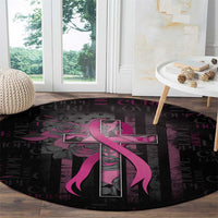 American Breast Cancer Round Carpet Hope And Cure Cross - Wonder Print Shop