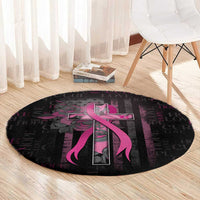 American Breast Cancer Round Carpet Hope And Cure Cross - Wonder Print Shop