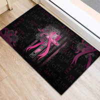 American Breast Cancer Rubber Doormat Hope And Cure Cross - Wonder Print Shop