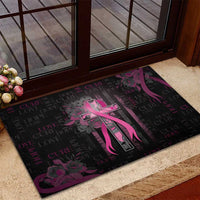 American Breast Cancer Rubber Doormat Hope And Cure Cross - Wonder Print Shop