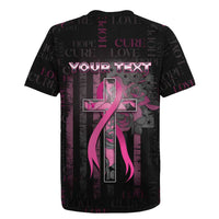 Personalized American Breast Cancer Rugby Jersey Hope And Cure Cross - Wonder Print Shop