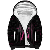 Personalized American Breast Cancer Sherpa Hoodie Hope And Cure Cross - Wonder Print Shop