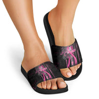 American Breast Cancer Slide Sandals Hope And Cure Cross - Wonder Print Shop