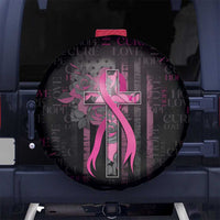 American Breast Cancer Spare Tire Cover Hope And Cure Cross - Wonder Print Shop