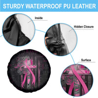 American Breast Cancer Spare Tire Cover Hope And Cure Cross - Wonder Print Shop