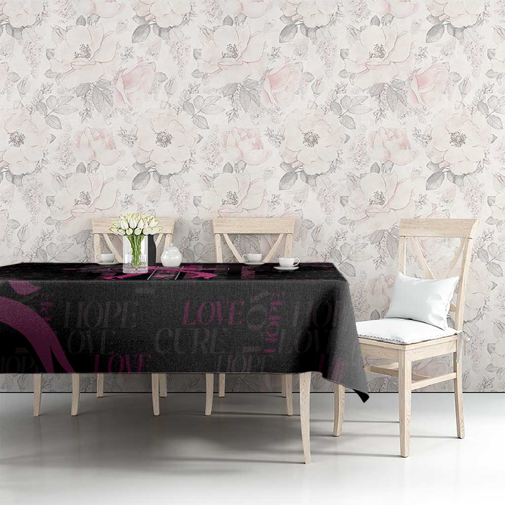 American Breast Cancer Tablecloth Hope And Cure Cross - Wonder Print Shop