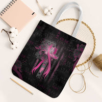 American Breast Cancer Tote Bag Hope And Cure Cross - Wonder Print Shop
