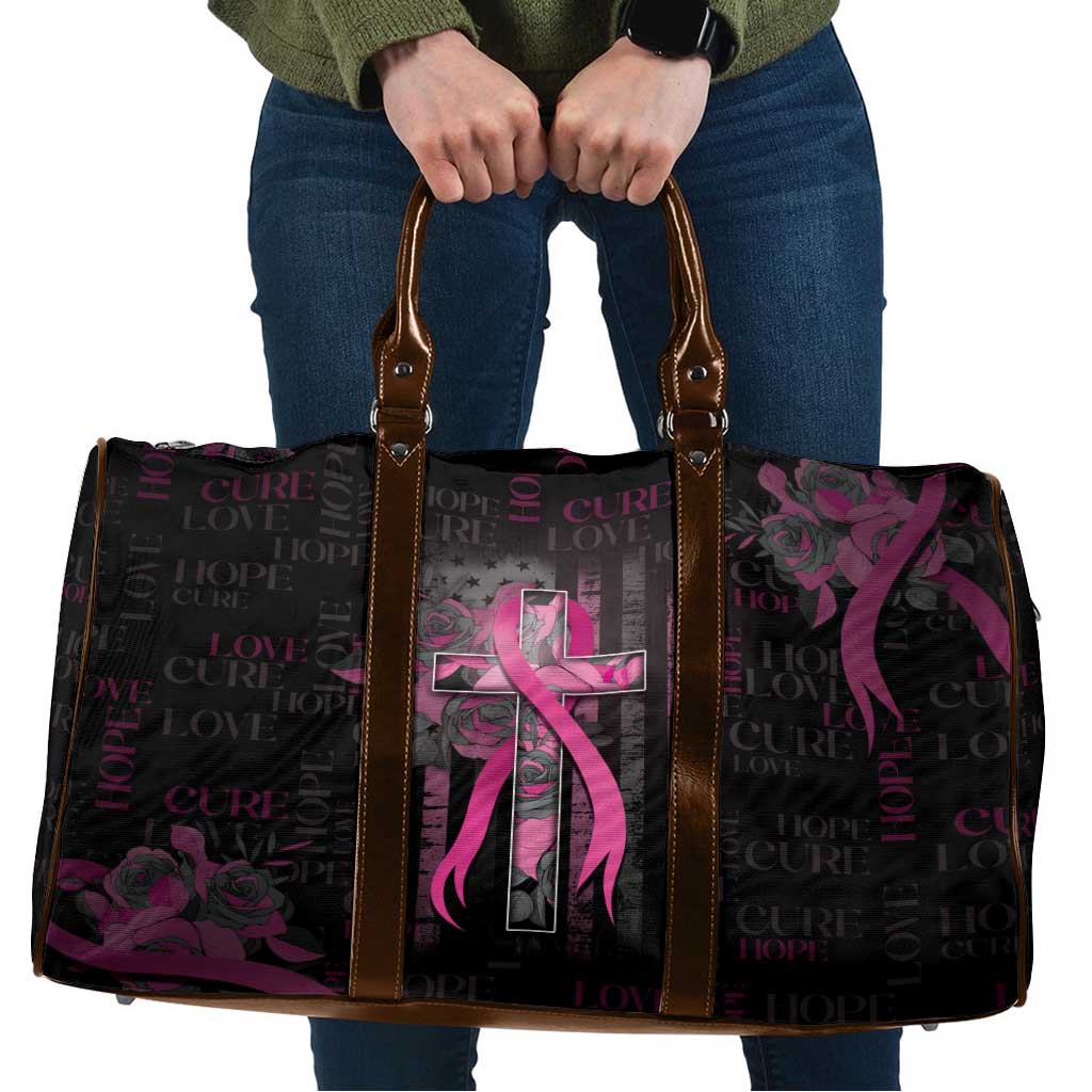 American Breast Cancer Travel Bag Hope And Cure Cross - Wonder Print Shop