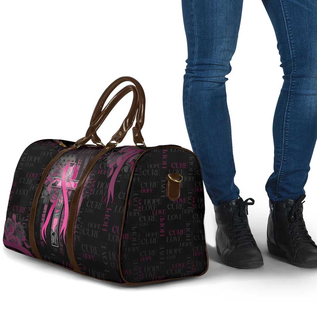 American Breast Cancer Travel Bag Hope And Cure Cross - Wonder Print Shop