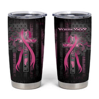 Personalized American Breast Cancer Tumbler Cup Hope And Cure Cross - Wonder Print Shop
