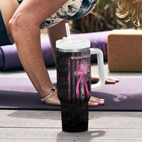 Personalized American Breast Cancer Tumbler With Handle Hope And Cure Cross - Wonder Print Shop