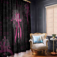 American Breast Cancer Window Curtain Hope And Cure Cross - Wonder Print Shop
