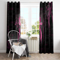 American Breast Cancer Window Curtain Hope And Cure Cross - Wonder Print Shop