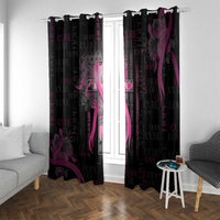 American Breast Cancer Window Curtain Hope And Cure Cross - Wonder Print Shop