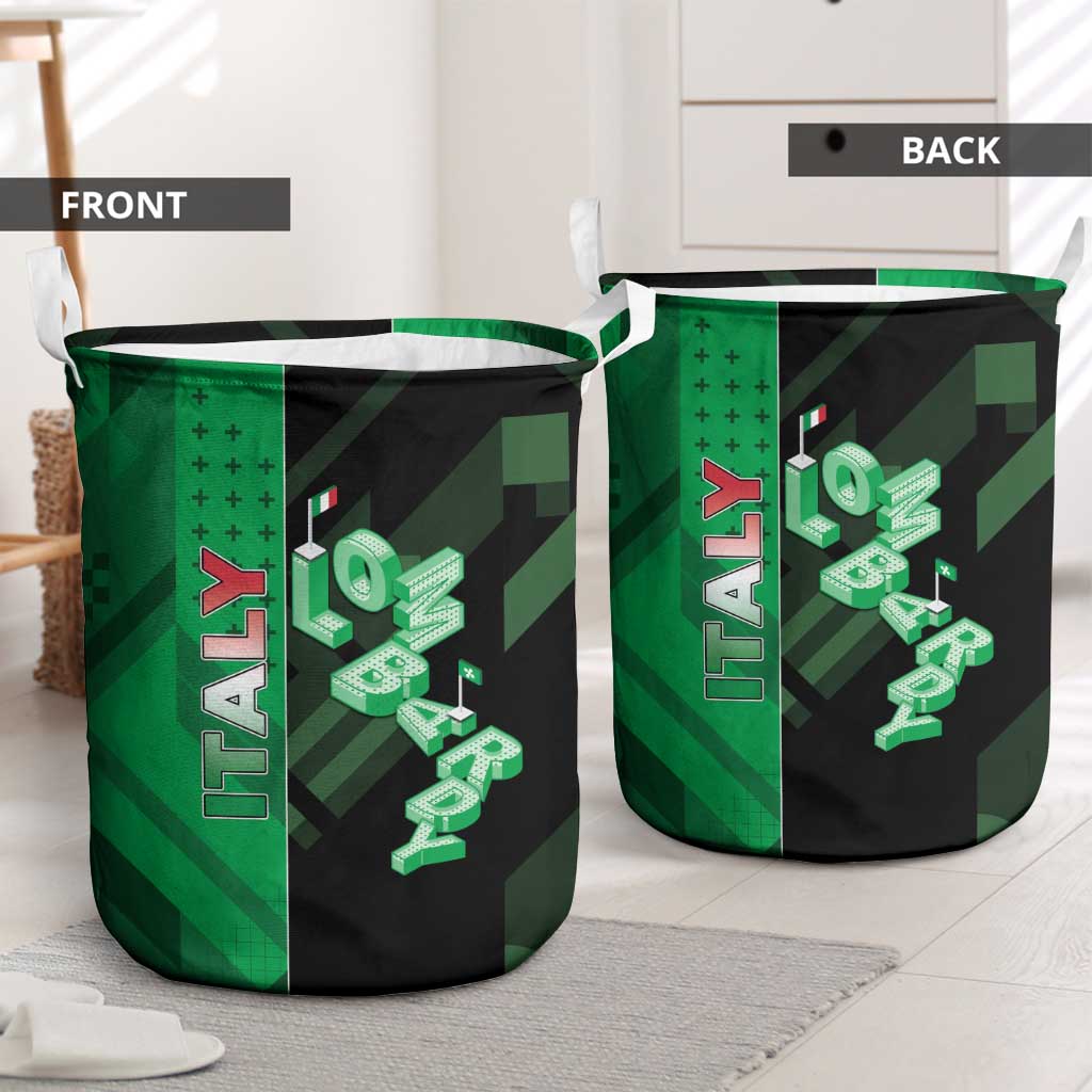 Italy Lombardy Laundry Basket Isometric Style - Wonder Print Shop