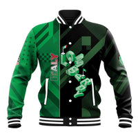 Personalized Italy Lombardy Baseball Jacket Isometric Style - Wonder Print Shop