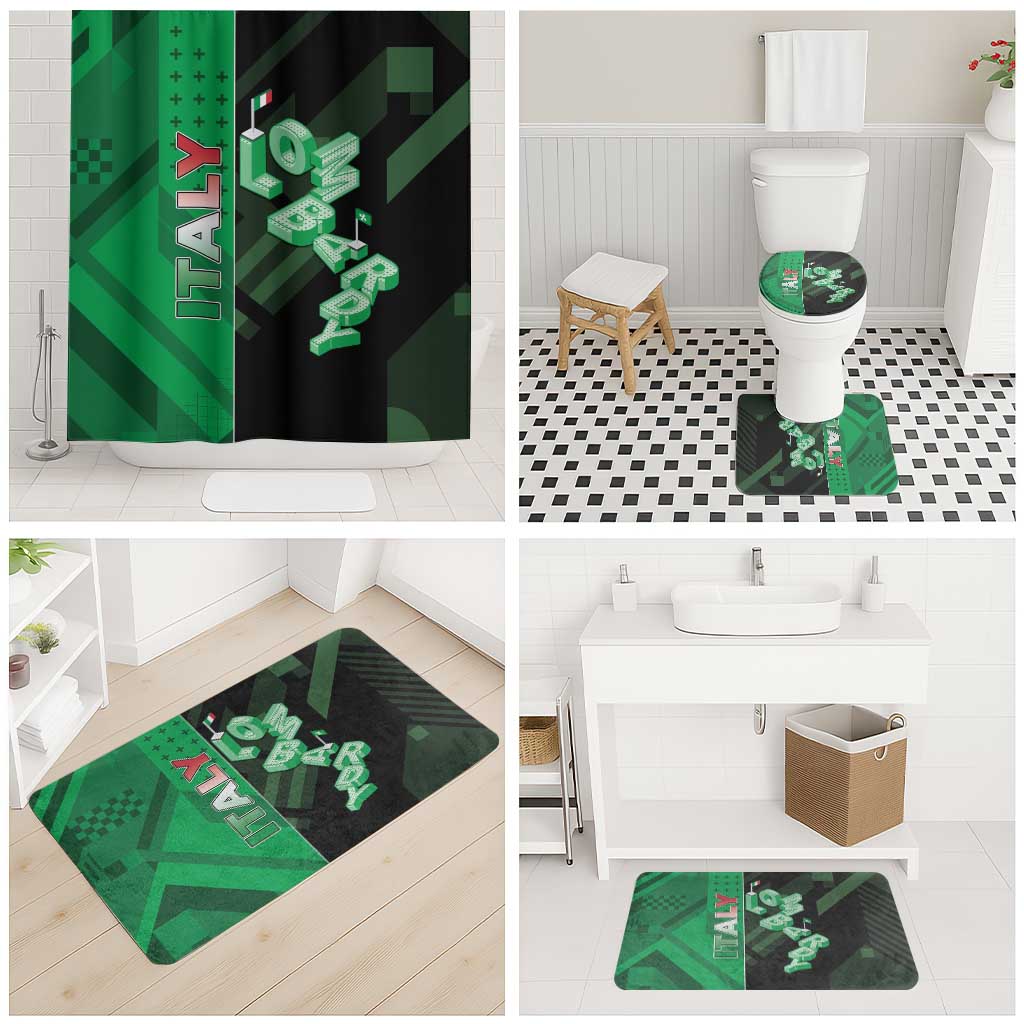 Italy Lombardy Bathroom Set Isometric Style - Wonder Print Shop