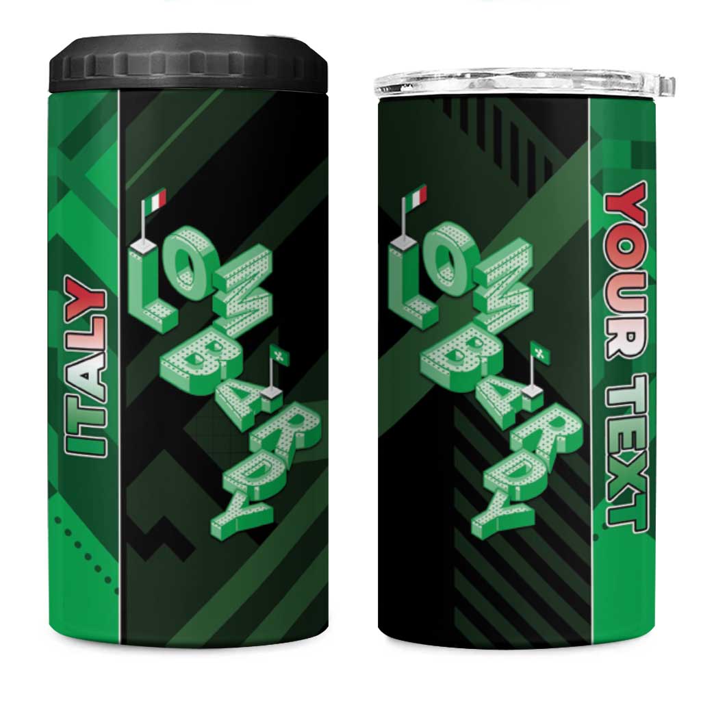 Personalized Italy Lombardy 4 in 1 Can Cooler Tumbler Isometric Style - Wonder Print Shop
