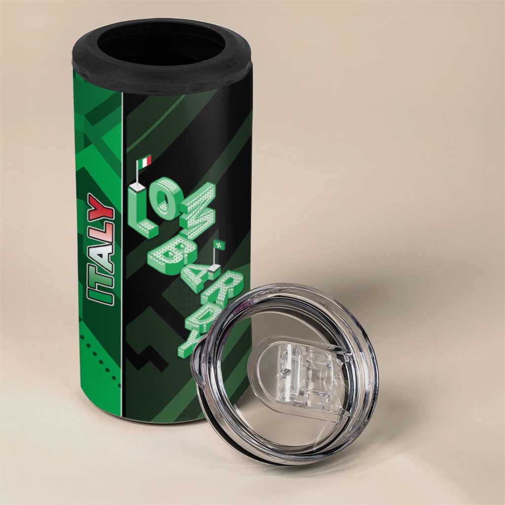 Personalized Italy Lombardy 4 in 1 Can Cooler Tumbler Isometric Style - Wonder Print Shop