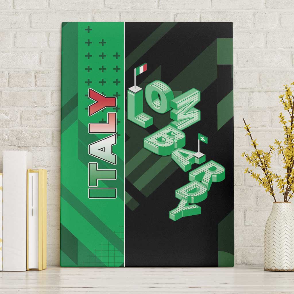 Italy Lombardy Canvas Wall Art Isometric Style - Wonder Print Shop