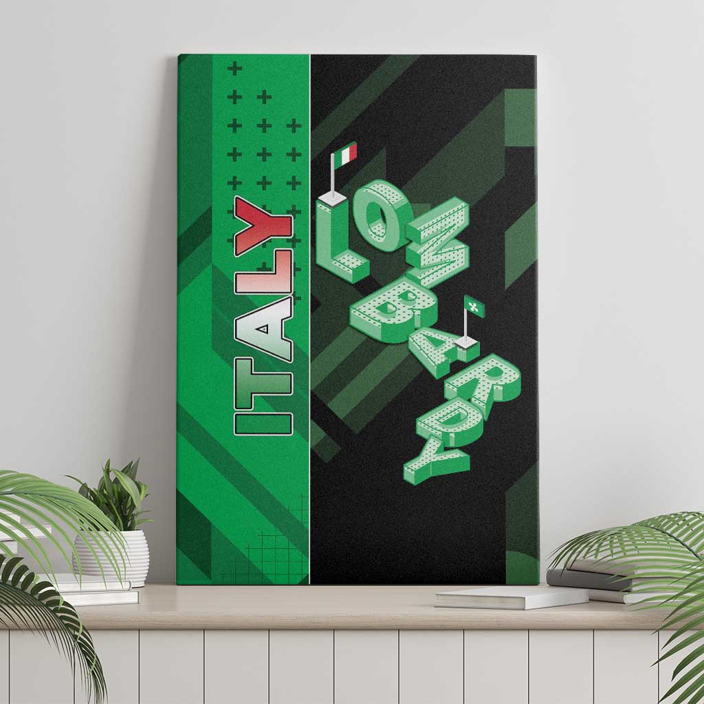 Italy Lombardy Canvas Wall Art Isometric Style - Wonder Print Shop