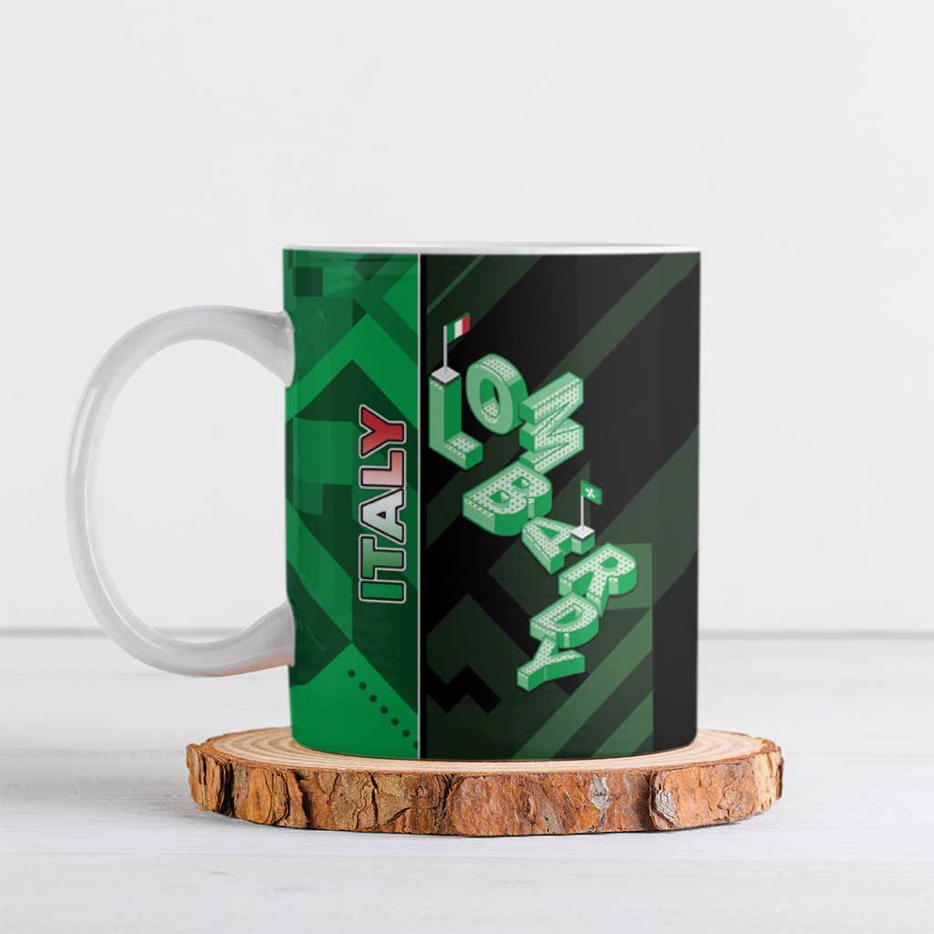 Personalized Italy Lombardy Ceramic Mug Isometric Style - Wonder Print Shop