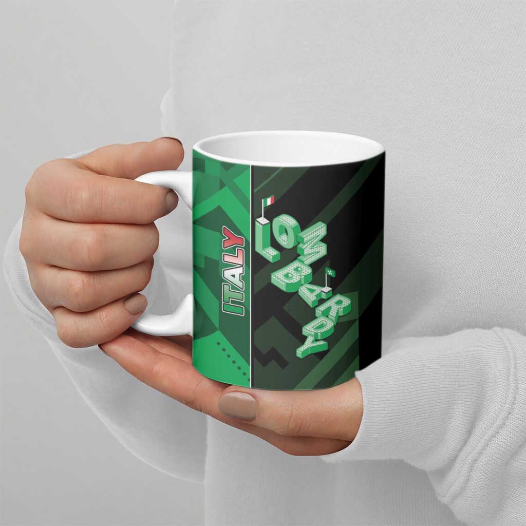 Personalized Italy Lombardy Ceramic Mug Isometric Style - Wonder Print Shop