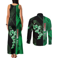 Personalized Italy Lombardy Couples Matching Tank Maxi Dress and Long Sleeve Button Shirt Isometric Style - Wonder Print Shop