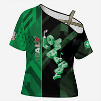 Personalized Italy Lombardy Cross Shoulder Shirt Isometric Style - Wonder Print Shop