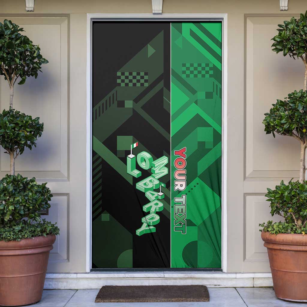 Personalized Italy Lombardy Door Cover Isometric Style - Wonder Print Shop