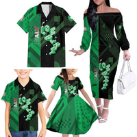 Personalized Italy Lombardy Family Matching Off The Shoulder Long Sleeve Dress and Hawaiian Shirt Isometric Style - Wonder Print Shop